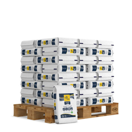 Palle med 25kg. poser salttabletter